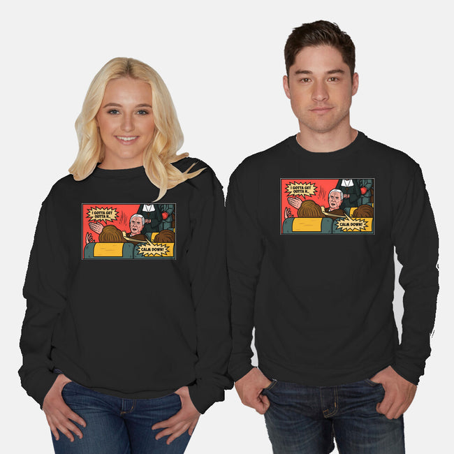 Airplane Slap-Unisex-Crew Neck-Sweatshirt-Raffiti