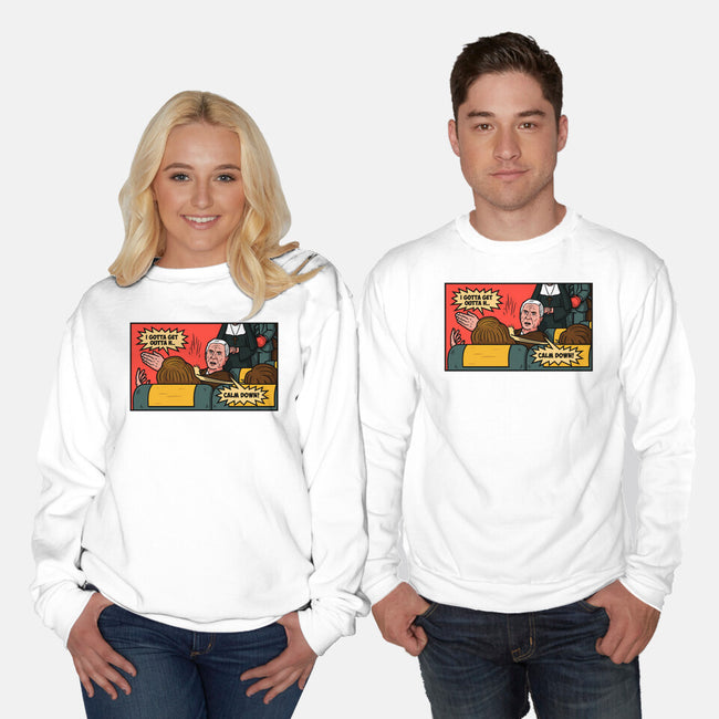 Airplane Slap-Unisex-Crew Neck-Sweatshirt-Raffiti