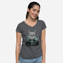 Kaiju No 8-Womens-V-Neck-Tee-Afire