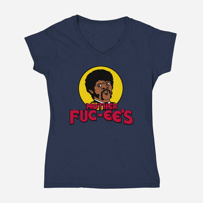 Mother Fuc-ee's-Womens-V-Neck-Tee-Aarons Art Room