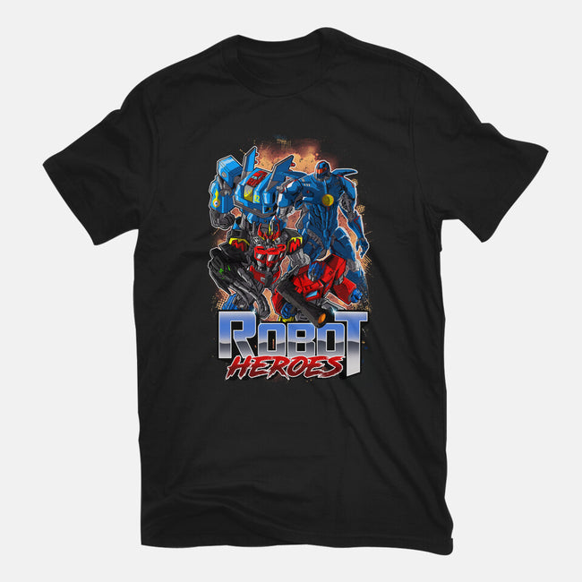 Robot Heroes-Womens-Fitted-Tee-Diego Oliver