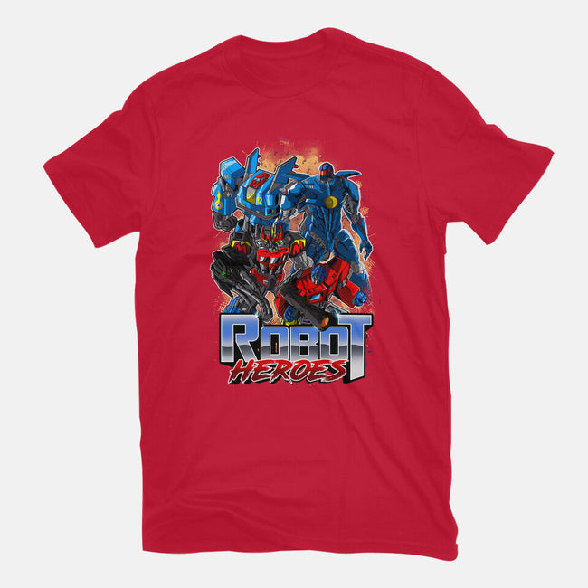 Robot Heroes-Womens-Fitted-Tee-Diego Oliver