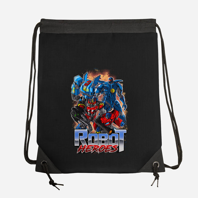 Robot Heroes-None-Drawstring-Bag-Diego Oliver