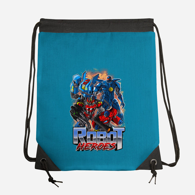 Robot Heroes-None-Drawstring-Bag-Diego Oliver