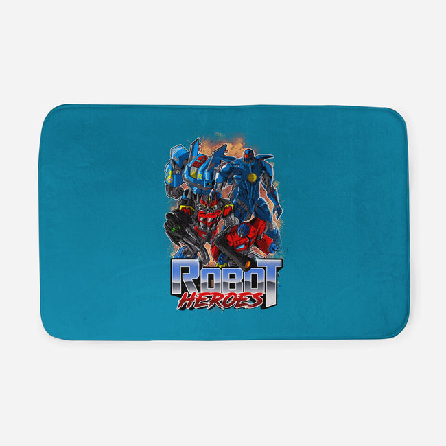 Robot Heroes-None-Memory Foam-Bath Mat-Diego Oliver
