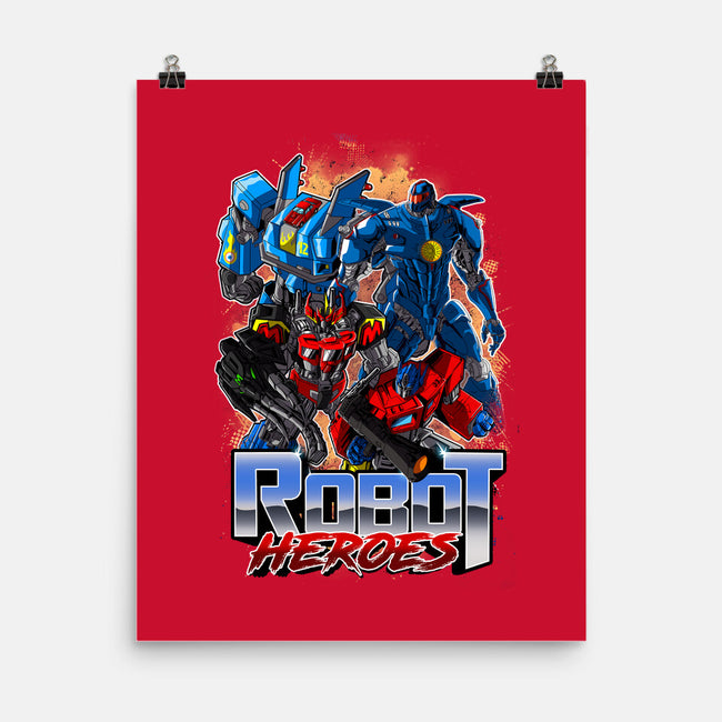 Robot Heroes-None-Matte-Poster-Diego Oliver