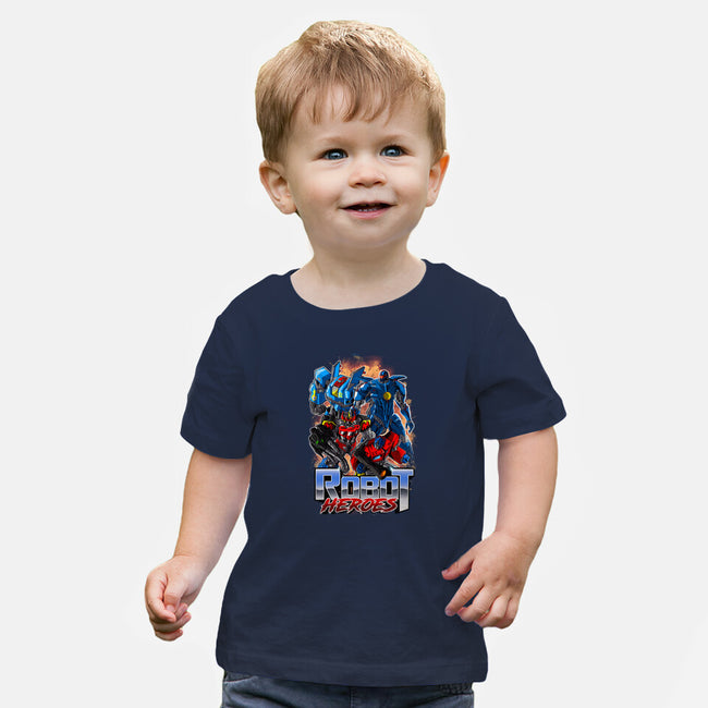 Robot Heroes-Baby-Basic-Tee-Diego Oliver