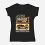 Dinosaur Exploration Vehicle-Womens-V-Neck-Tee-glitchygorilla