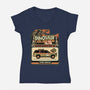 Dinosaur Exploration Vehicle-Womens-V-Neck-Tee-glitchygorilla