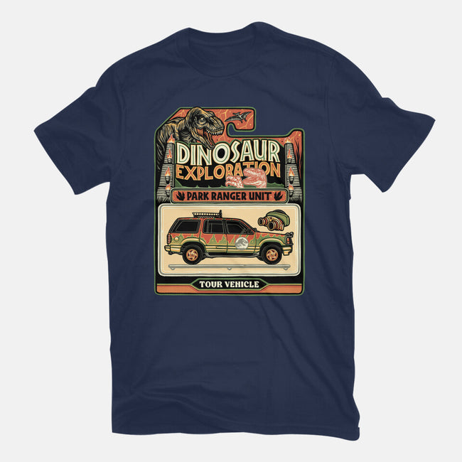 Dinosaur Exploration Vehicle-Unisex-Basic-Tee-glitchygorilla