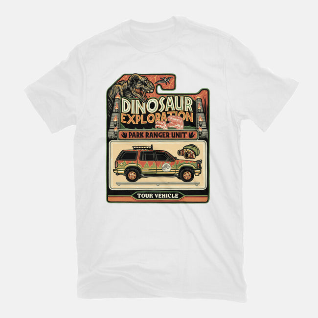 Dinosaur Exploration Vehicle-Womens-Basic-Tee-glitchygorilla