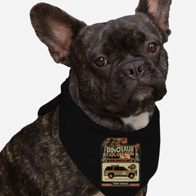 Dinosaur Exploration Vehicle-Dog-Bandana-Pet Collar-glitchygorilla