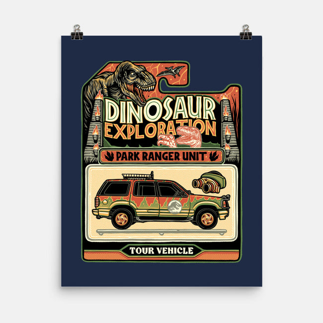 Dinosaur Exploration Vehicle-None-Matte-Poster-glitchygorilla