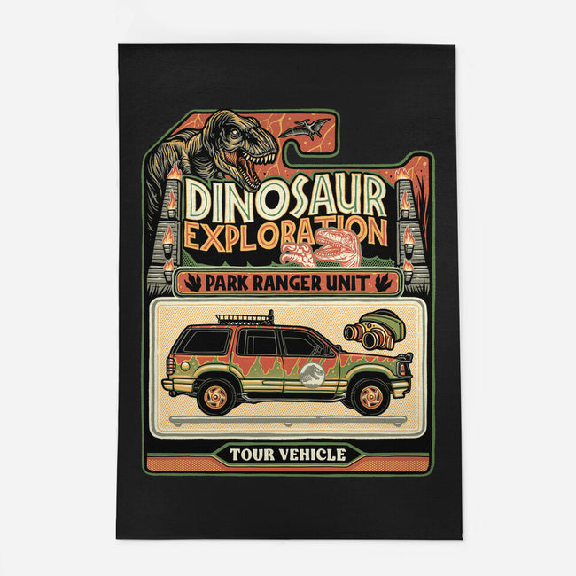 Dinosaur Exploration Vehicle-None-Indoor-Rug-glitchygorilla