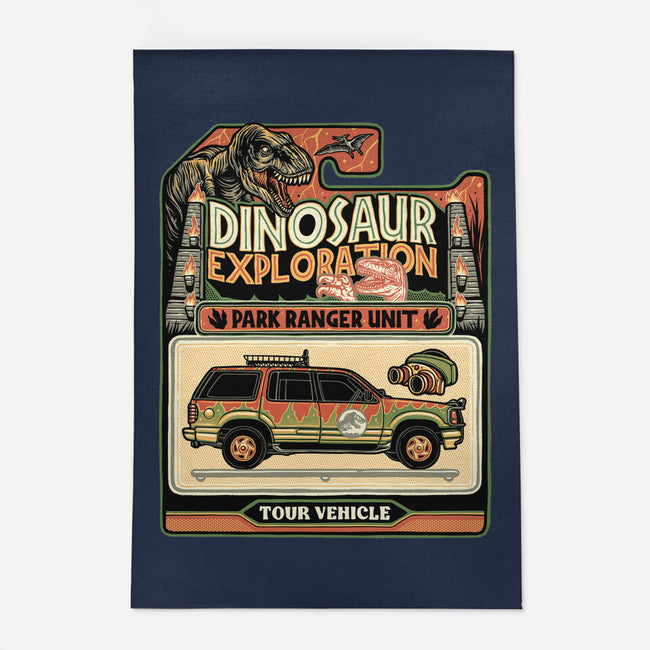 Dinosaur Exploration Vehicle-None-Indoor-Rug-glitchygorilla