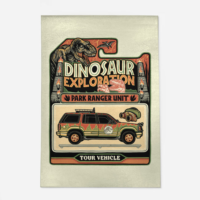 Dinosaur Exploration Vehicle-None-Outdoor-Rug-glitchygorilla