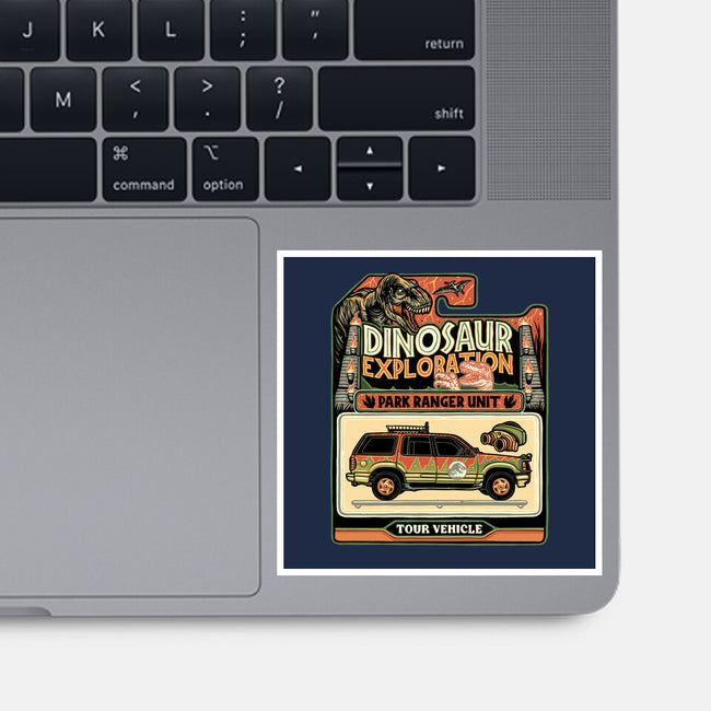 Dinosaur Exploration Vehicle-None-Glossy-Sticker-glitchygorilla