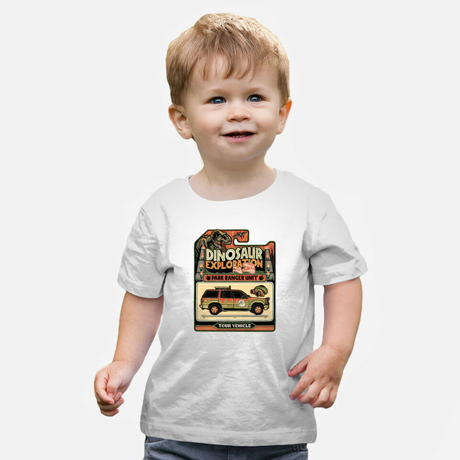 Dinosaur Exploration Vehicle-Baby-Basic-Tee-glitchygorilla