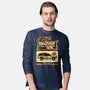 Dinosaur Exploration Vehicle-Mens-Long Sleeved-Tee-glitchygorilla