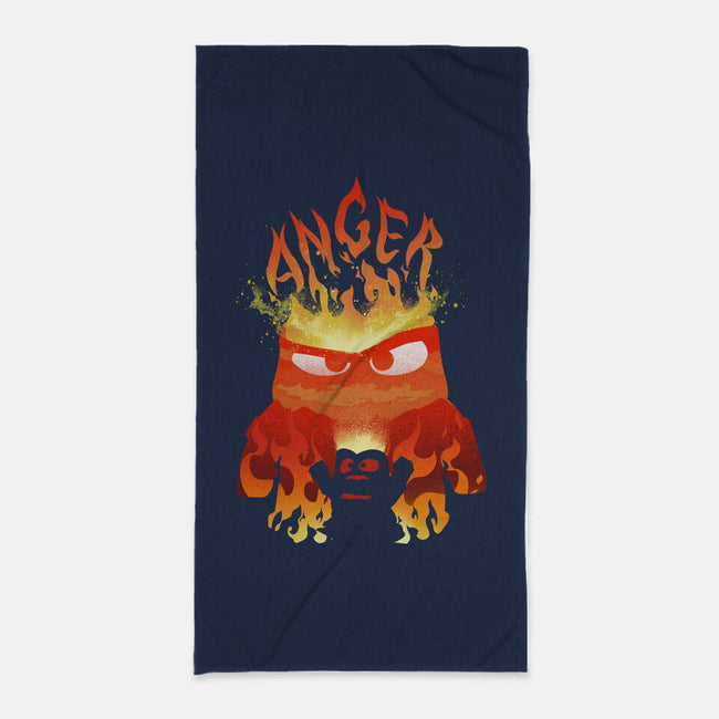 Anger Fire-None-Beach-Towel-dandingeroz