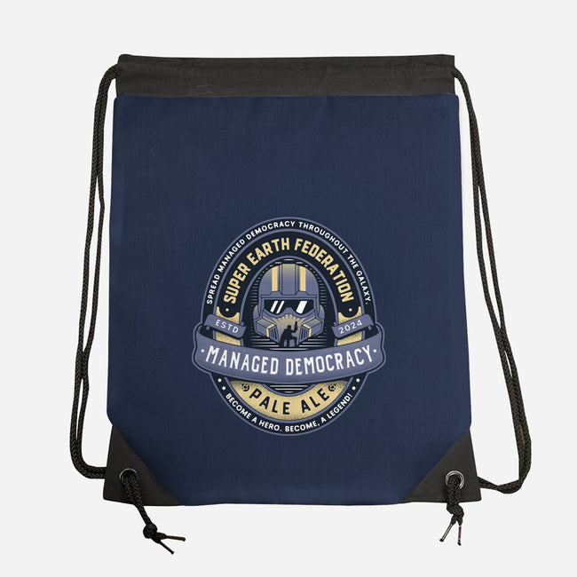 Democracy Exo Patriot Mech-None-Drawstring-Bag-LAGELANTEE