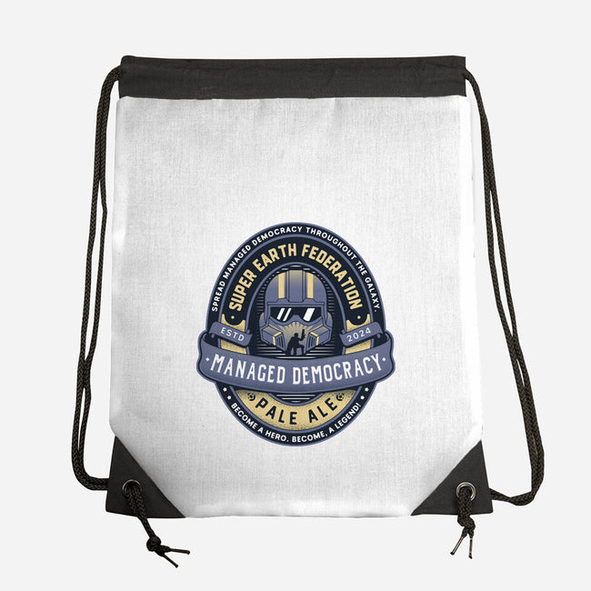 Democracy Exo Patriot Mech-None-Drawstring-Bag-LAGELANTEE