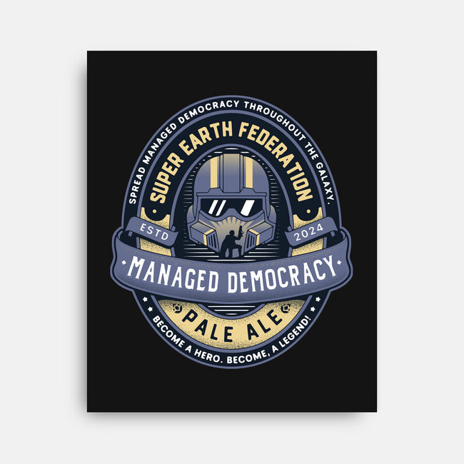 Democracy Exo Patriot Mech-None-Stretched-Canvas-LAGELANTEE