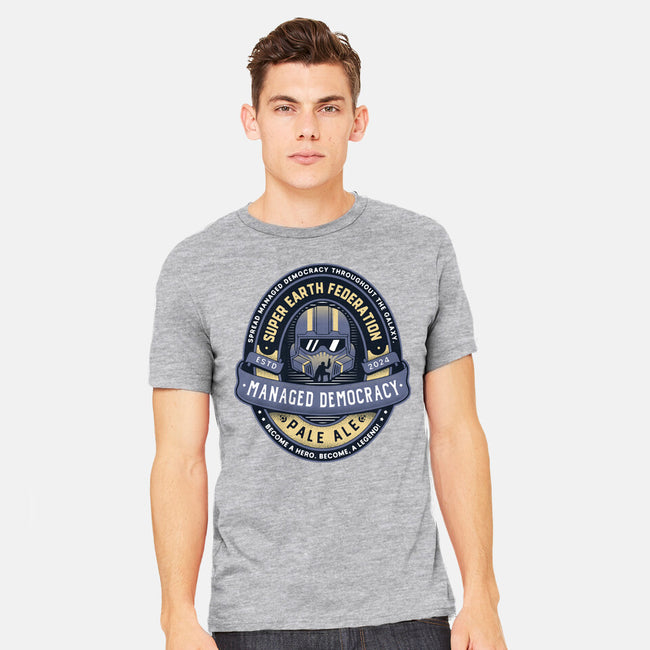 Democracy Exo Patriot Mech-Mens-Heavyweight-Tee-LAGELANTEE