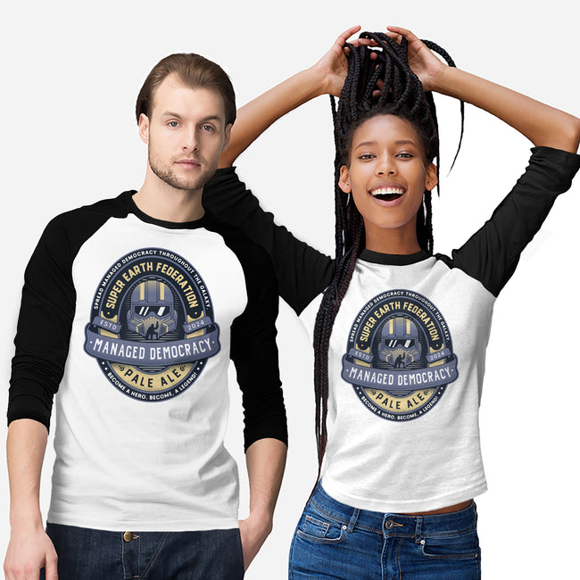 Democracy Exo Patriot Mech-Unisex-Baseball-Tee-LAGELANTEE