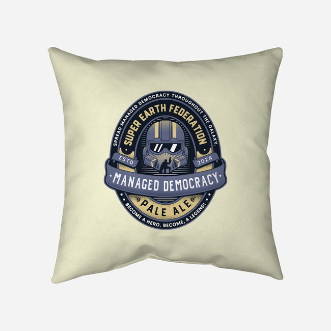 Democracy Exo Patriot Mech-None-Removable Cover-Throw Pillow-LAGELANTEE