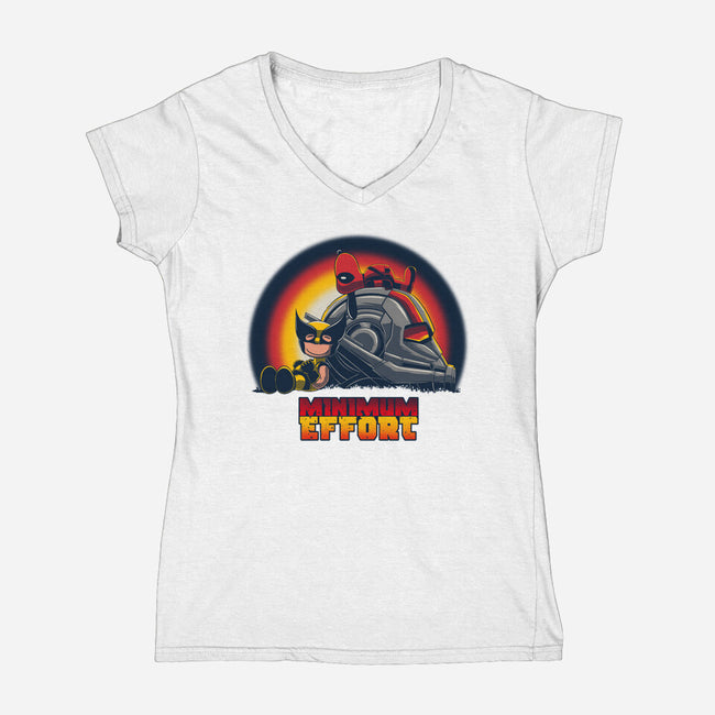 Minimum Effort-Womens-V-Neck-Tee-rmatix