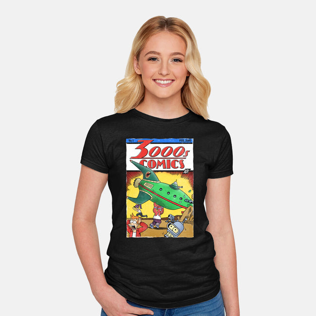 3000s Comics-Womens-Fitted-Tee-Barbadifuoco