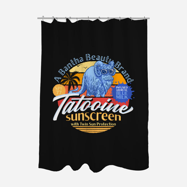 Tatooine Sunscreen-None-Polyester-Shower Curtain-Wheels