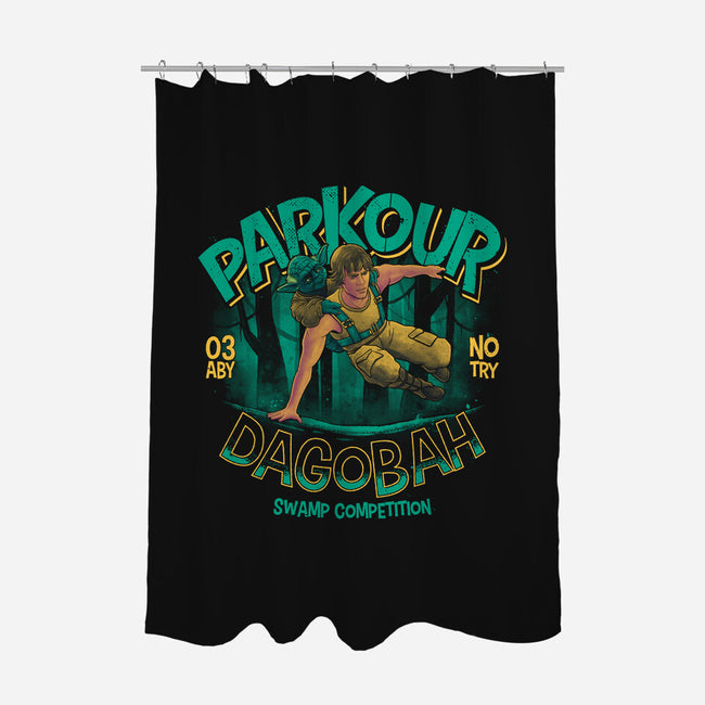 Parkour Dagobah-None-Polyester-Shower Curtain-teesgeex