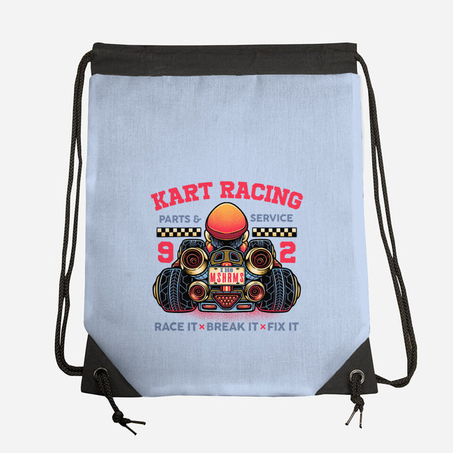 Kart Racing-None-Drawstring-Bag-glitchygorilla