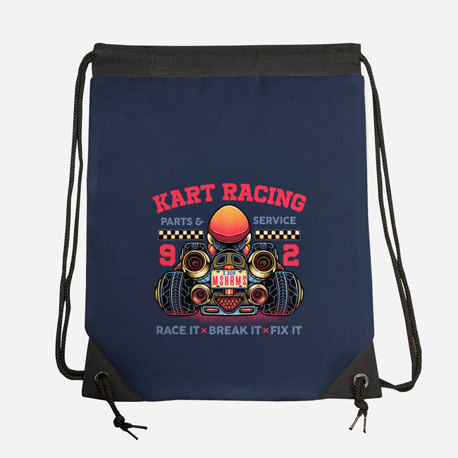 Kart Racing-None-Drawstring-Bag-glitchygorilla