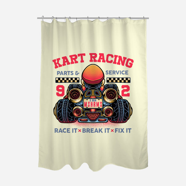 Kart Racing-None-Polyester-Shower Curtain-glitchygorilla