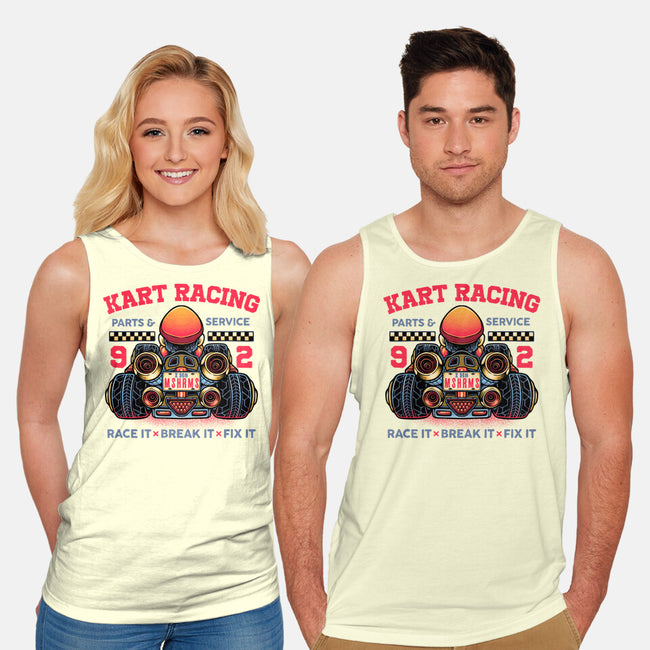 Kart Racing-Unisex-Basic-Tank-glitchygorilla