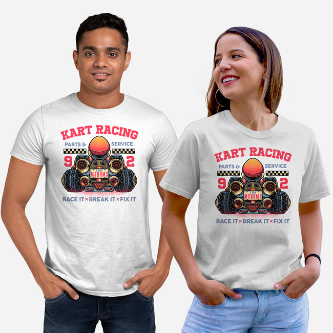 Kart Racing-Unisex-Basic-Tee-glitchygorilla