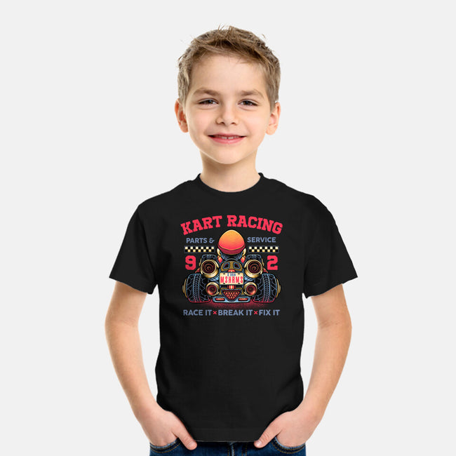 Kart Racing-Youth-Basic-Tee-glitchygorilla