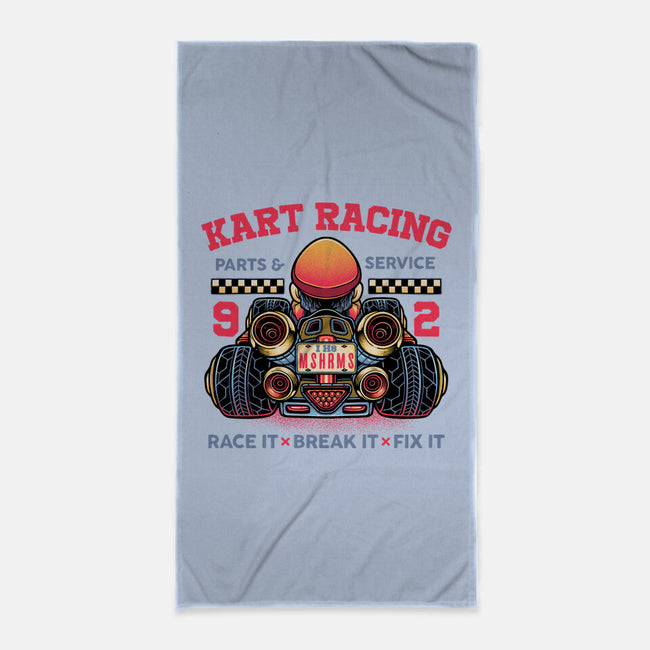 Kart Racing-None-Beach-Towel-glitchygorilla