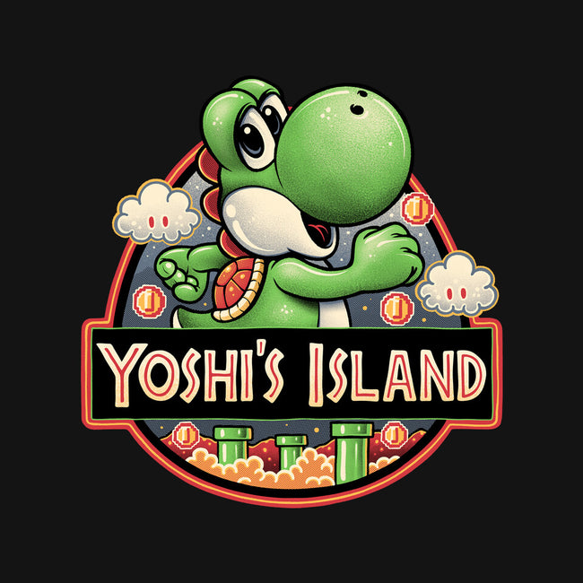 Green Dinosaur Island-Youth-Basic-Tee-glitchygorilla