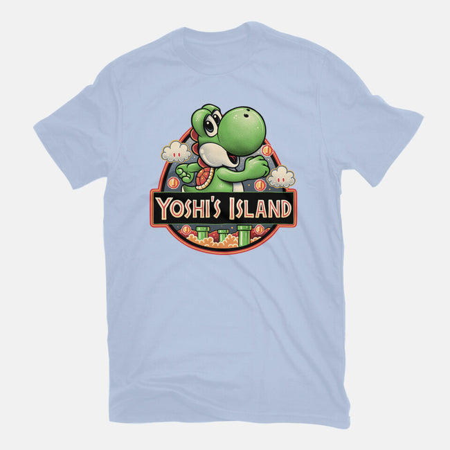 Green Dinosaur Island-Mens-Premium-Tee-glitchygorilla