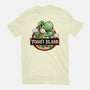 Green Dinosaur Island-Mens-Basic-Tee-glitchygorilla