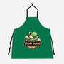 Green Dinosaur Island-Unisex-Kitchen-Apron-glitchygorilla