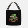 Green Dinosaur Island-None-Adjustable Tote-Bag-glitchygorilla