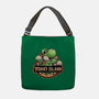 Green Dinosaur Island-None-Adjustable Tote-Bag-glitchygorilla