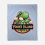 Green Dinosaur Island-None-Fleece-Blanket-glitchygorilla