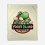 Green Dinosaur Island-None-Fleece-Blanket-glitchygorilla