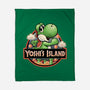 Green Dinosaur Island-None-Fleece-Blanket-glitchygorilla